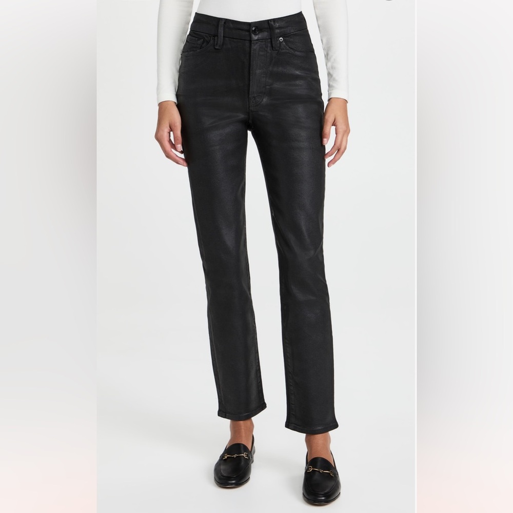 Good American Black Organic Cotten Straight Jean size 6/28